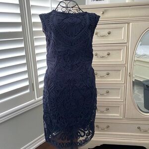 Blue Sleeveless Sheath Dress for Cocktail